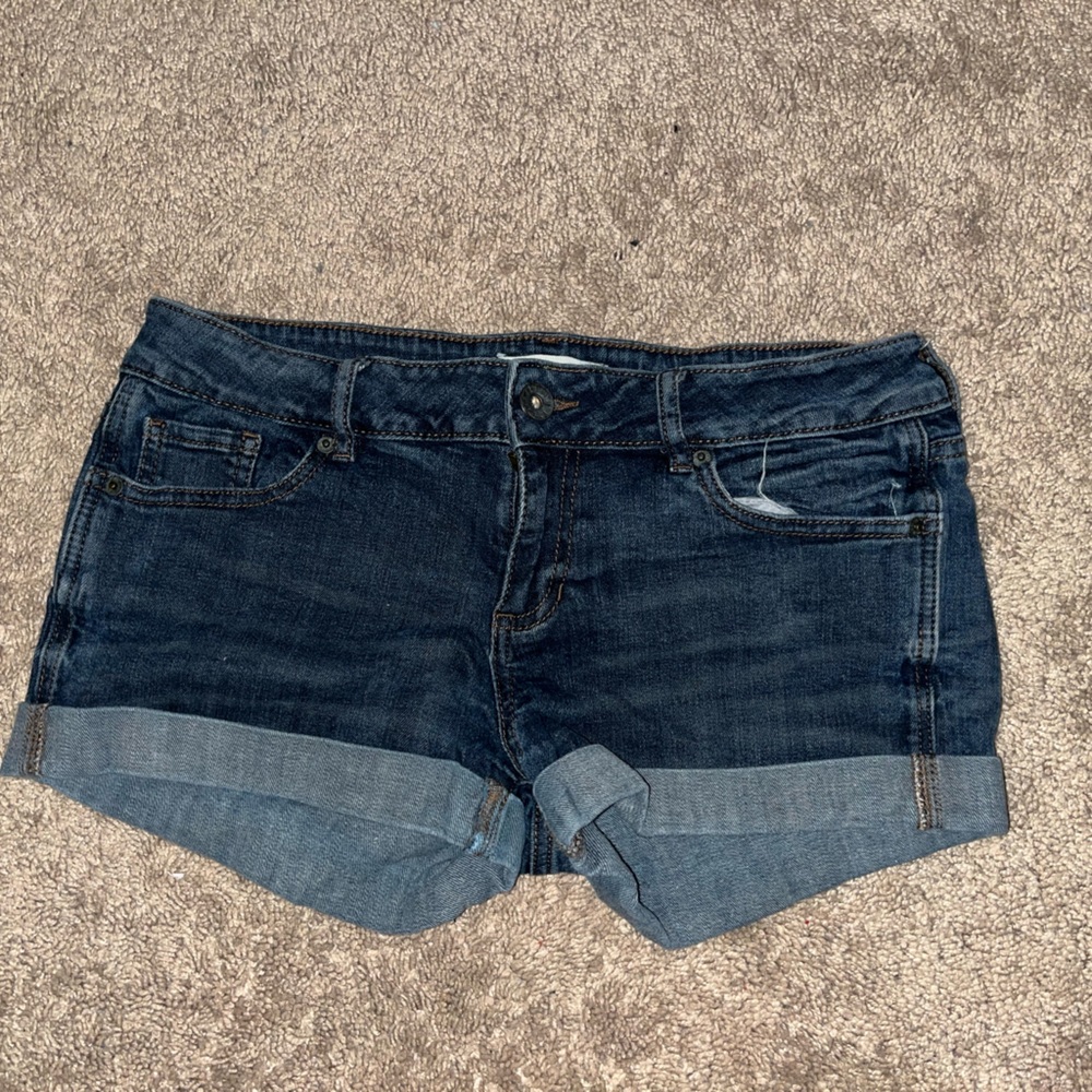 Navy jean shorts, Size 7, Bullhead